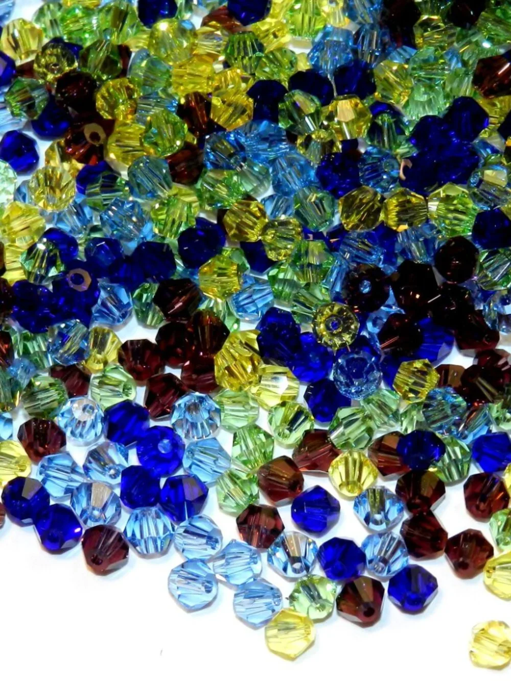 CBL421 Assorted Mixed Color 4mm Bicone Faceted Cut Crystal Glass Beads 100pc